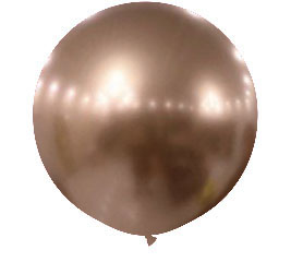 Chrome Rose Gold Jumbo Round Shape Helium Latex Balloon